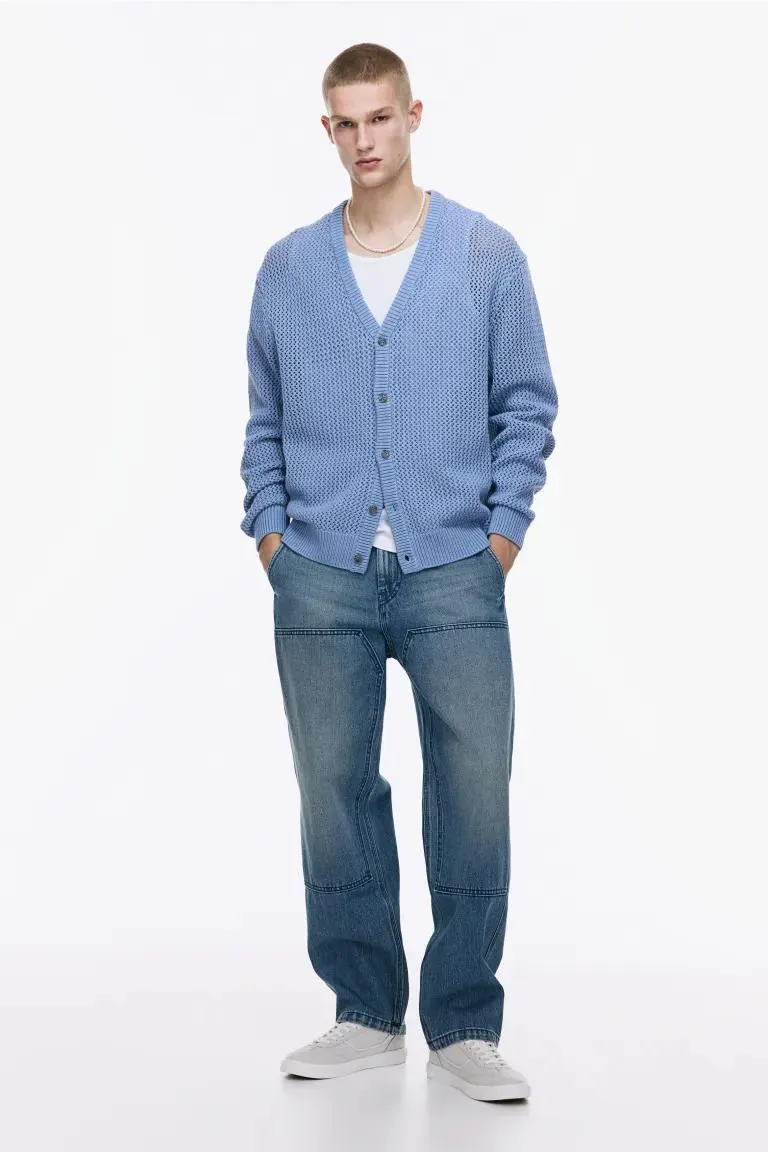 Loose Fit Hullstrikket cardigan