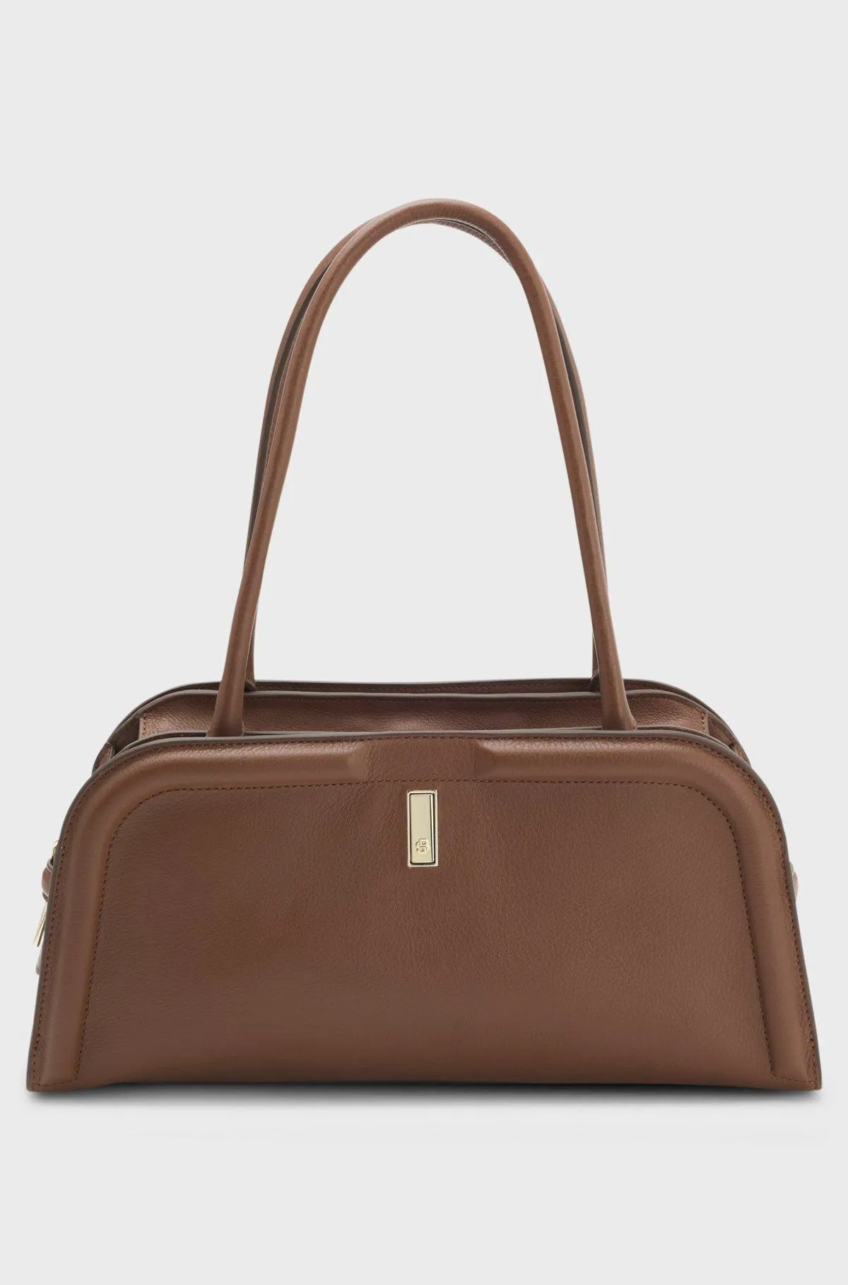 Ariell bowling bag in leather with Double B monogram