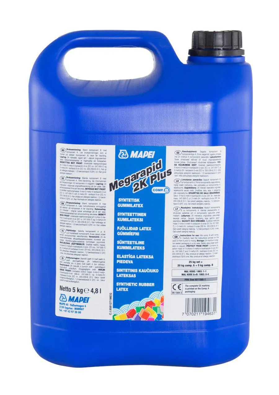 Megarapid 2K Pluss Fliselim 20kg komponent B