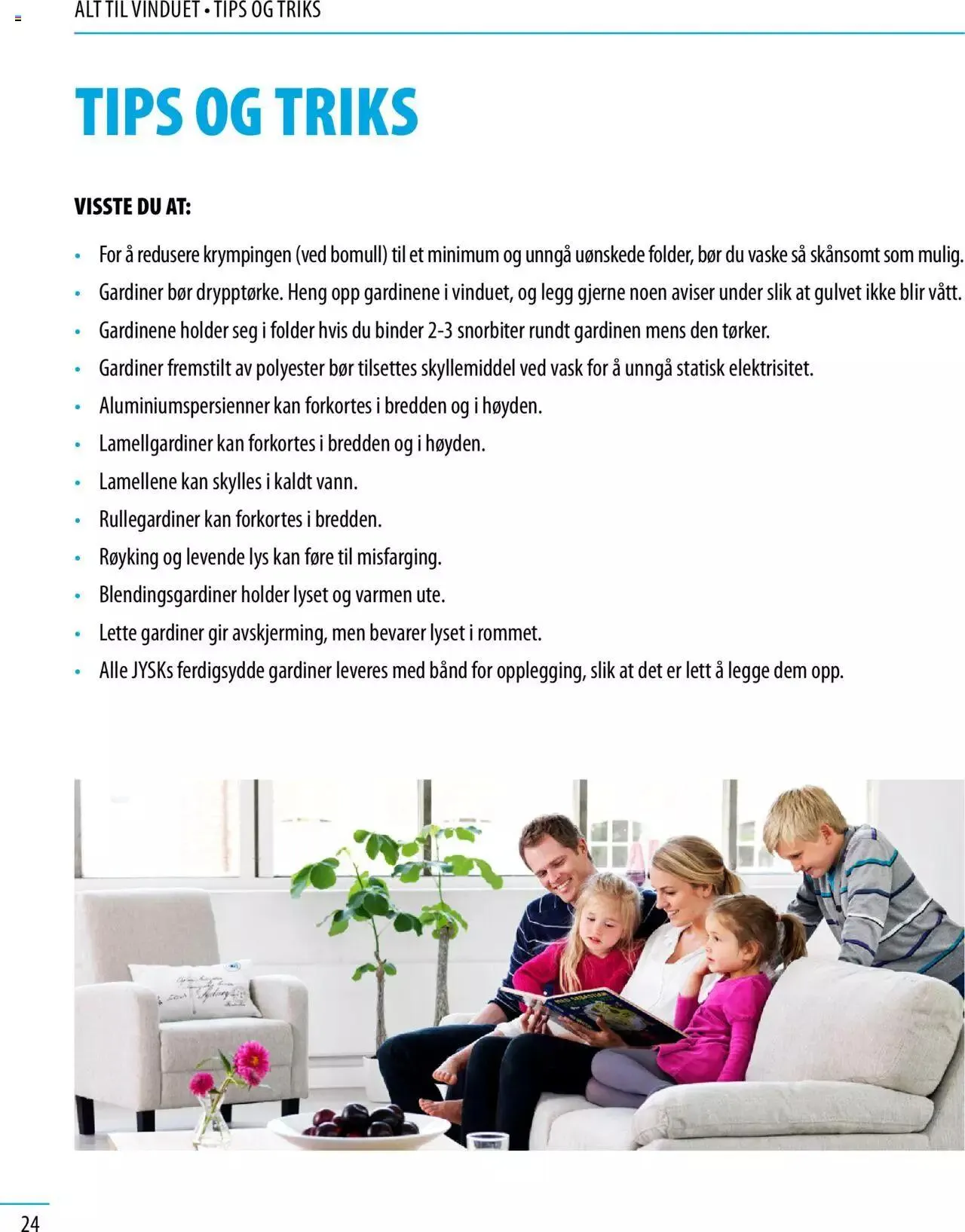 JYSK Inspirasjon til vinduet fra 1. mai til 31. desember 2023 - kundeavisside 24