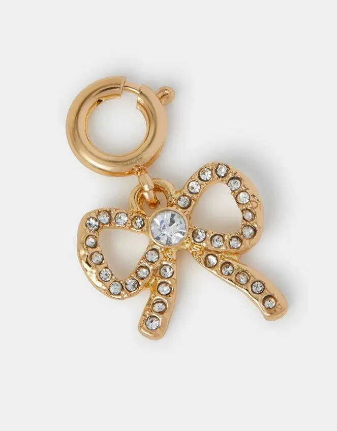 Diamanté Bow Jewellery Charm