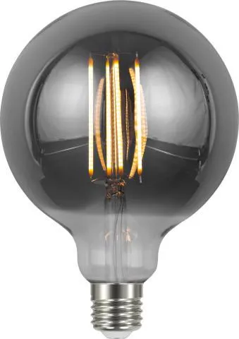 LED E27 globe dimbar 4W Røykfarget 12,5 cm