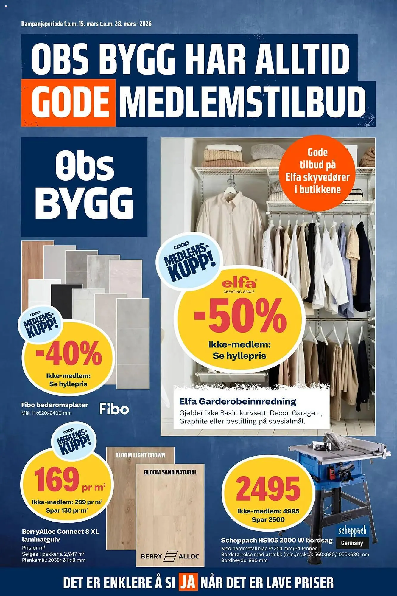 Obs Bygg kundeavis fra 15. mars til 28. mars 2026 - kundeavisside 1