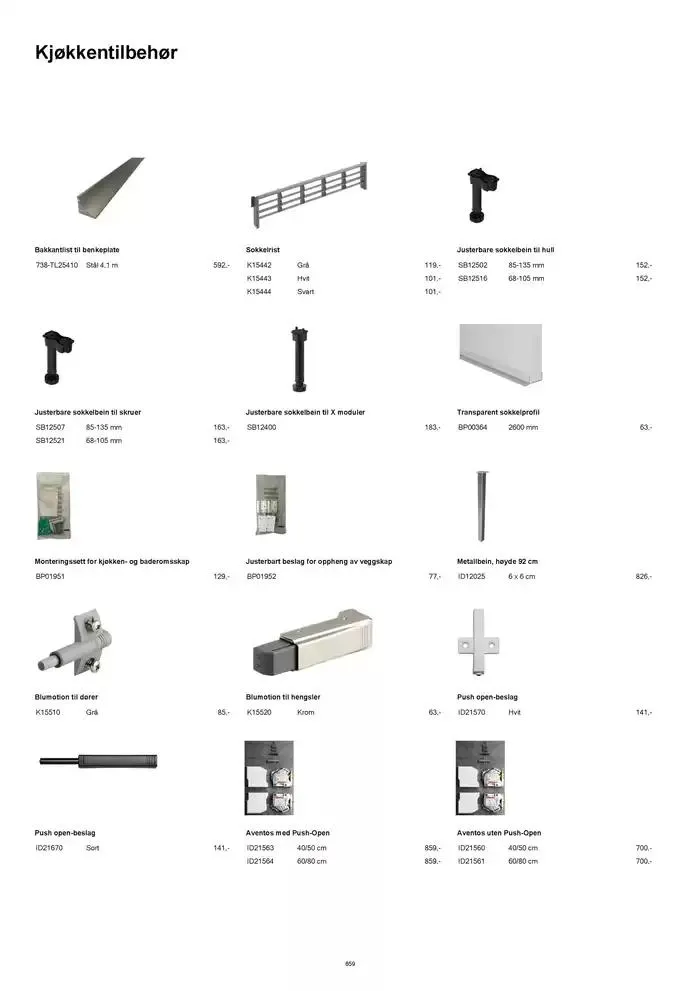 kvik kjøkken Prisliste. fra 1. januar til 31. desember 2025 - kundeavisside 659