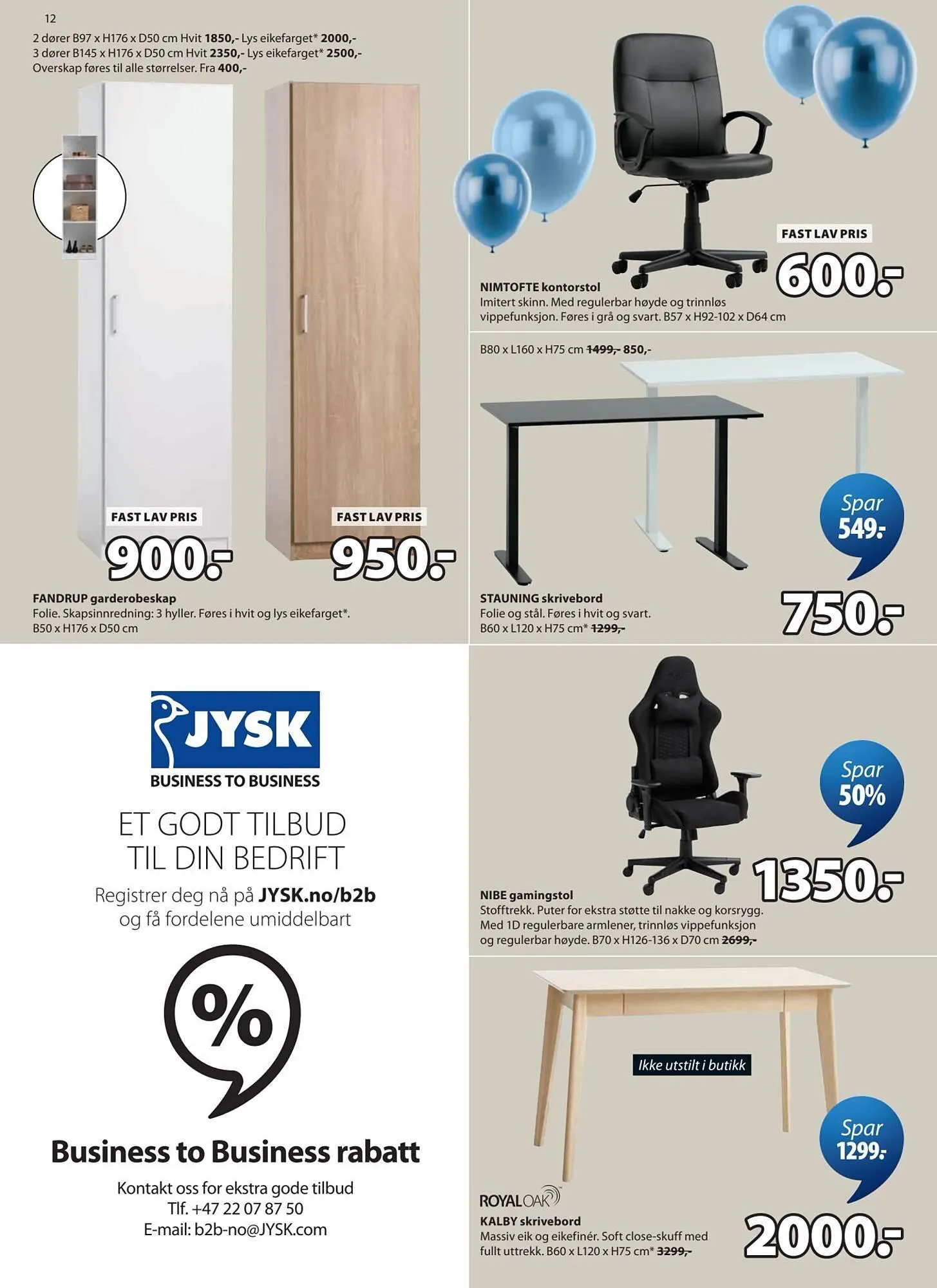 JYSK kundeavis fra 30. mars til 12. april 2026 - kundeavisside 12
