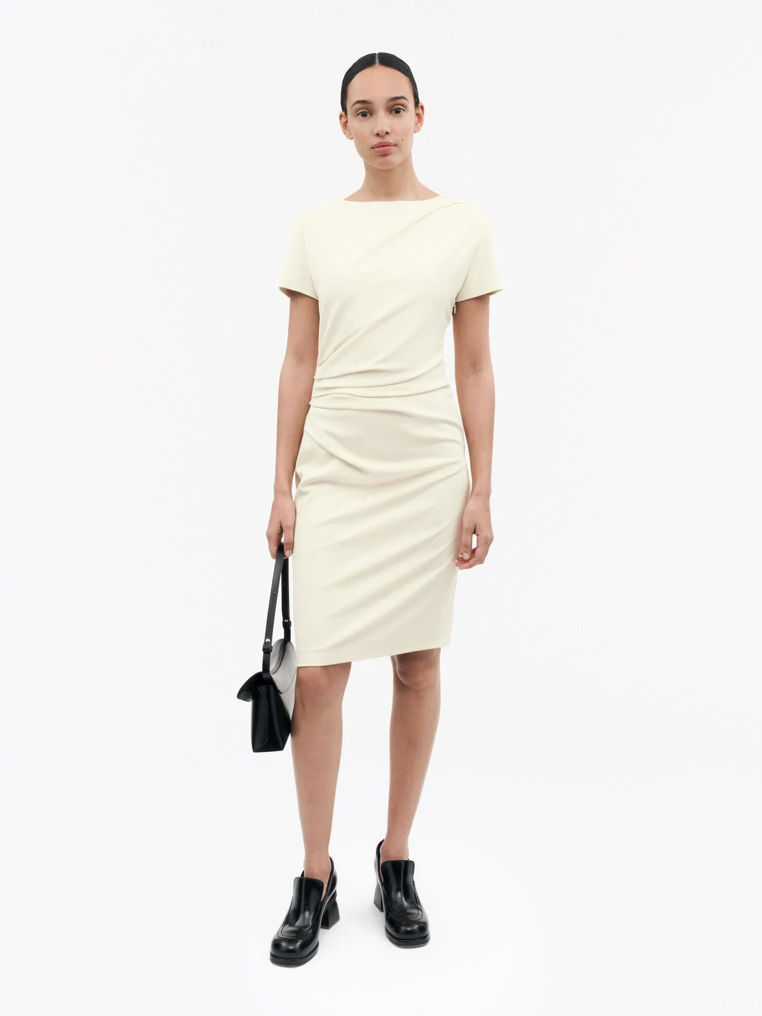 Kortärmad klänning i Punta Milano-jersey