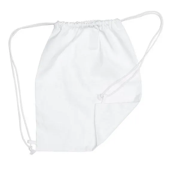 Gympose tøypose med snøring, fremstilt i 100 % bomull