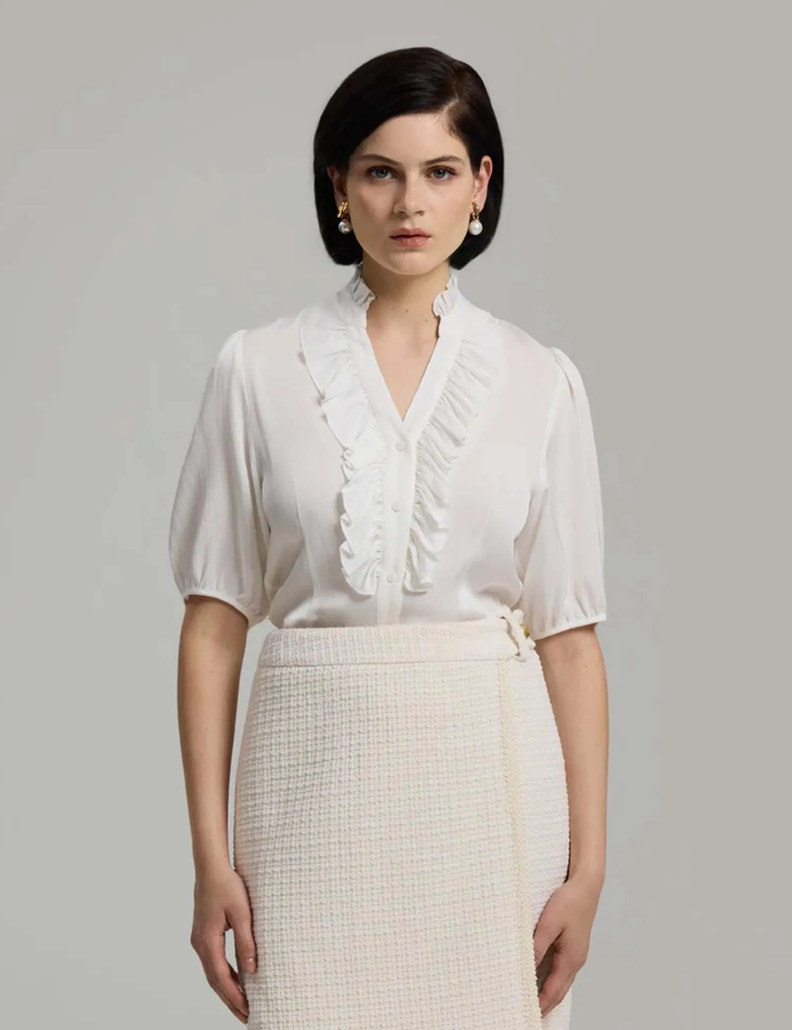 Umika Silk Blouse Brilliant White