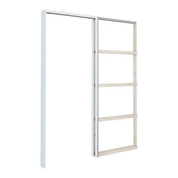 Skyvedørskarm 4" 82,6x204 hvit 210 demp utsp.mål: 170x210 cm soft-close