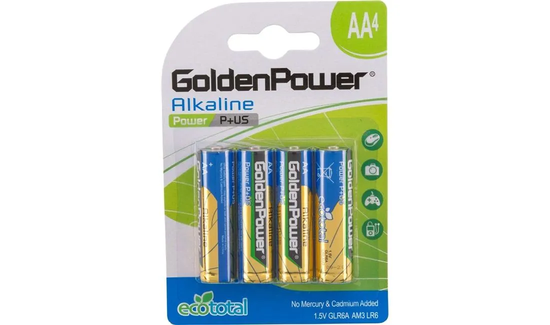 Alkaline batteri AA LR6 4-pakk