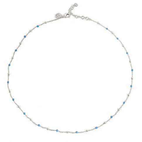 Positano neck 45 silver Blue