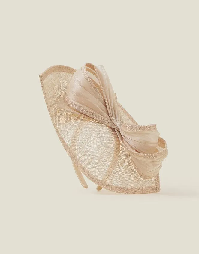 Tia Bow Fascinator Natural