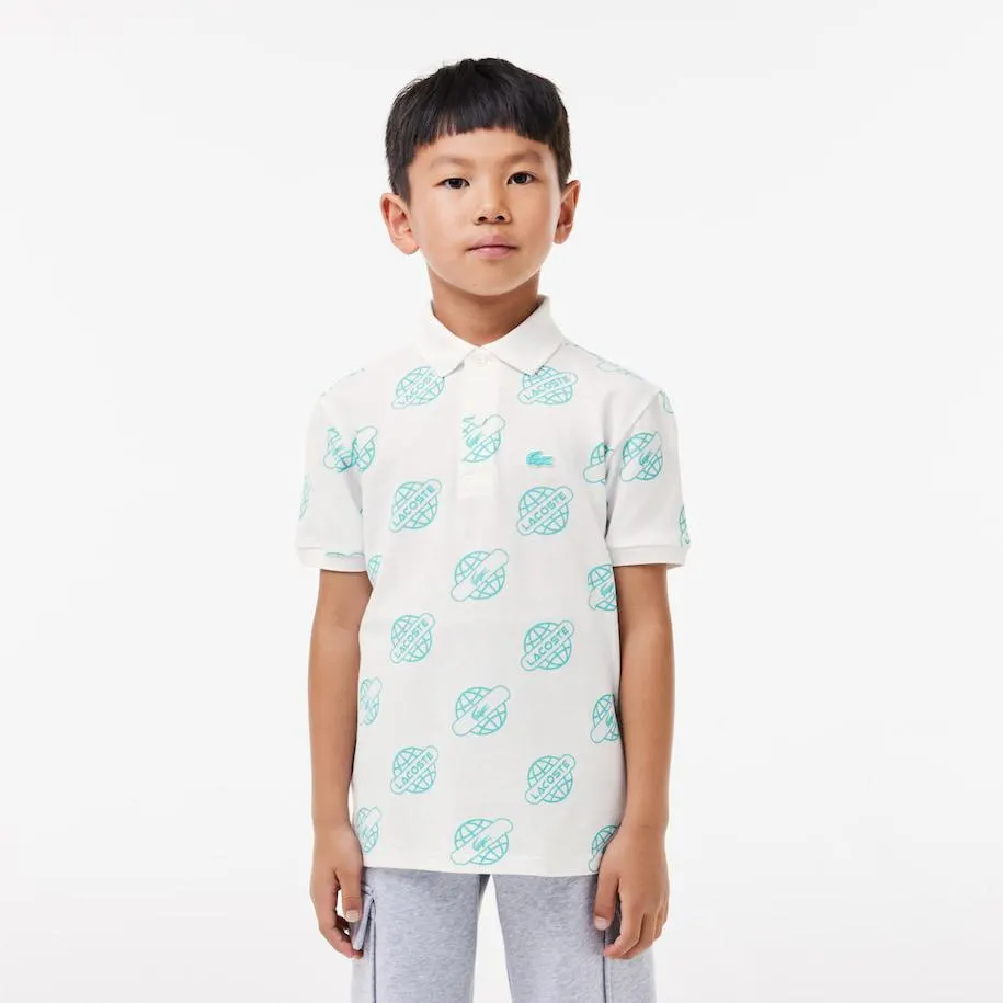 Cotton Piqué Print Polo Shirt