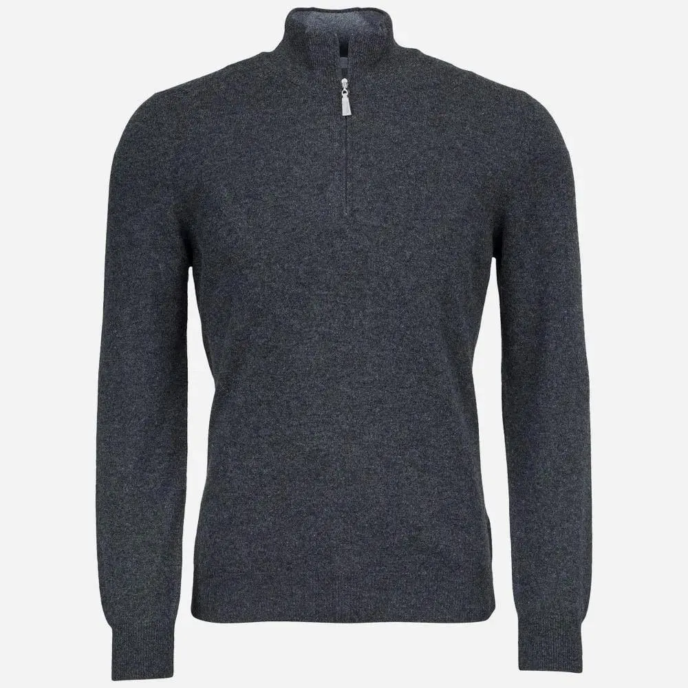Half Zip Wool-cashmere - Dark Grey