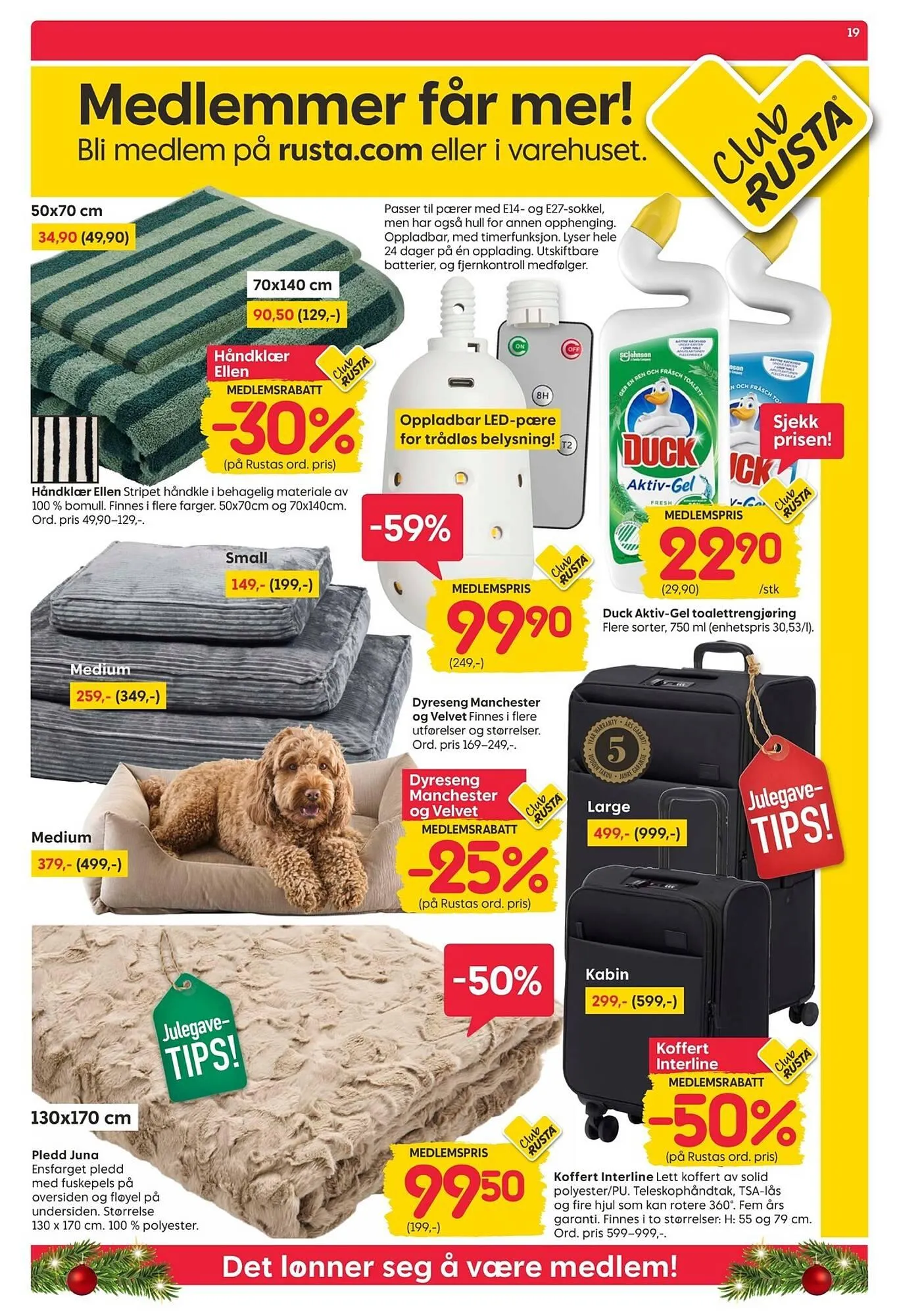 Rusta kundeavis fra 8. desember til 14. desember 2025 - kundeavisside 19
