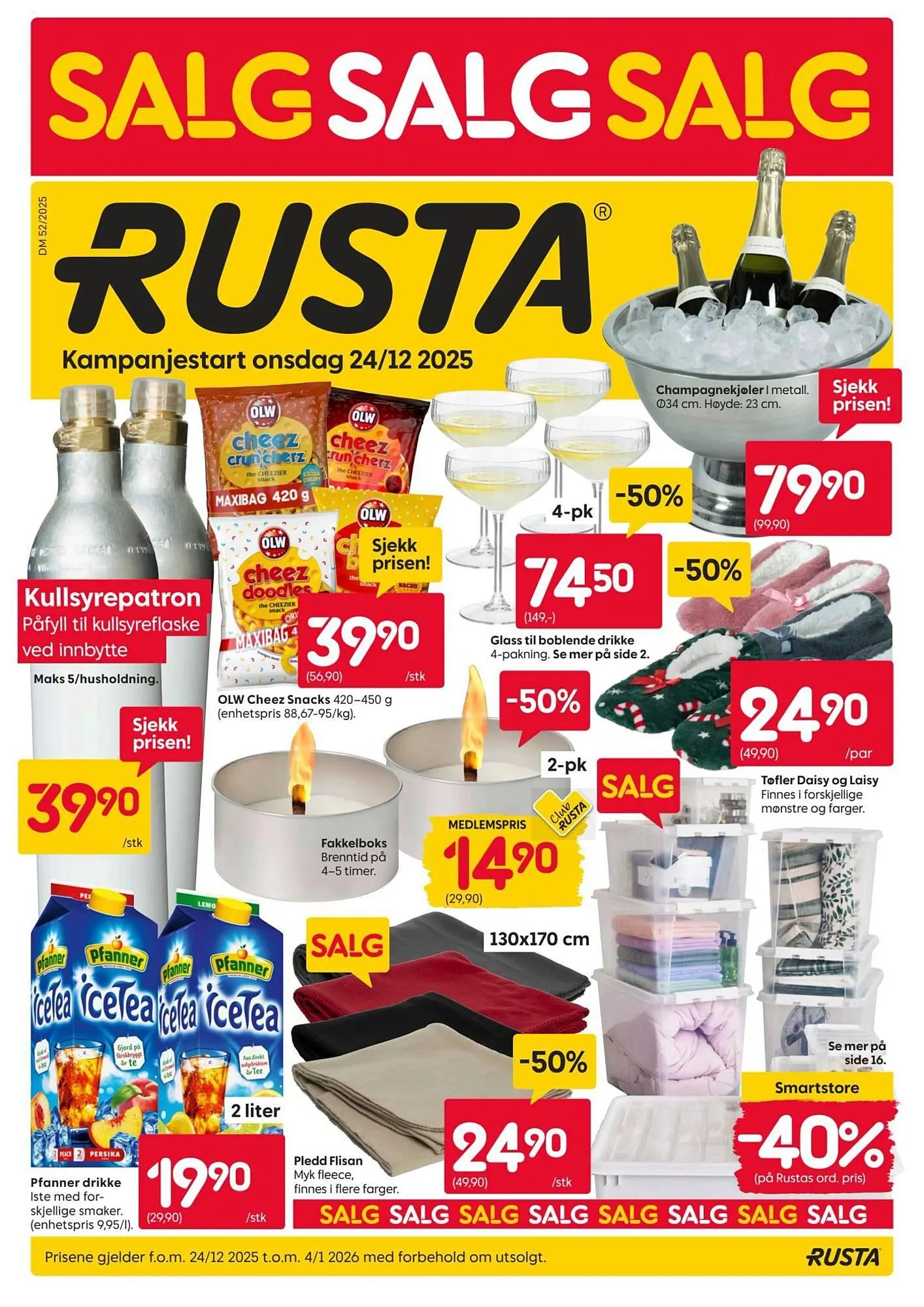 Rusta kundeavis fra 24. desember til 5. januar 2026 - kundeavisside 1