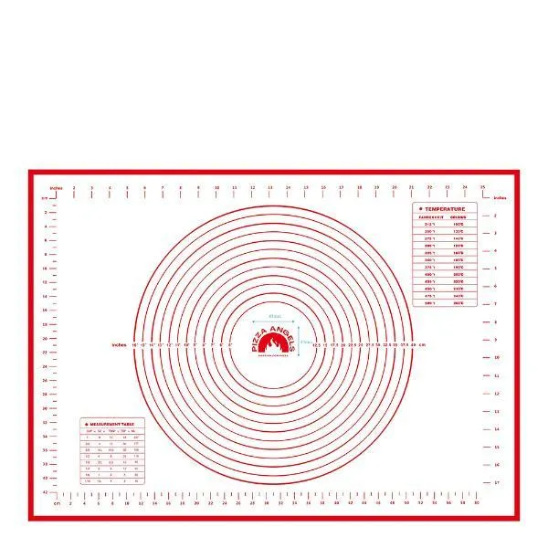 Pizza Angels bakematte hvit/rød