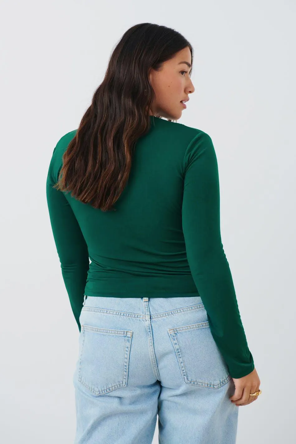 Ruched asymmetric top