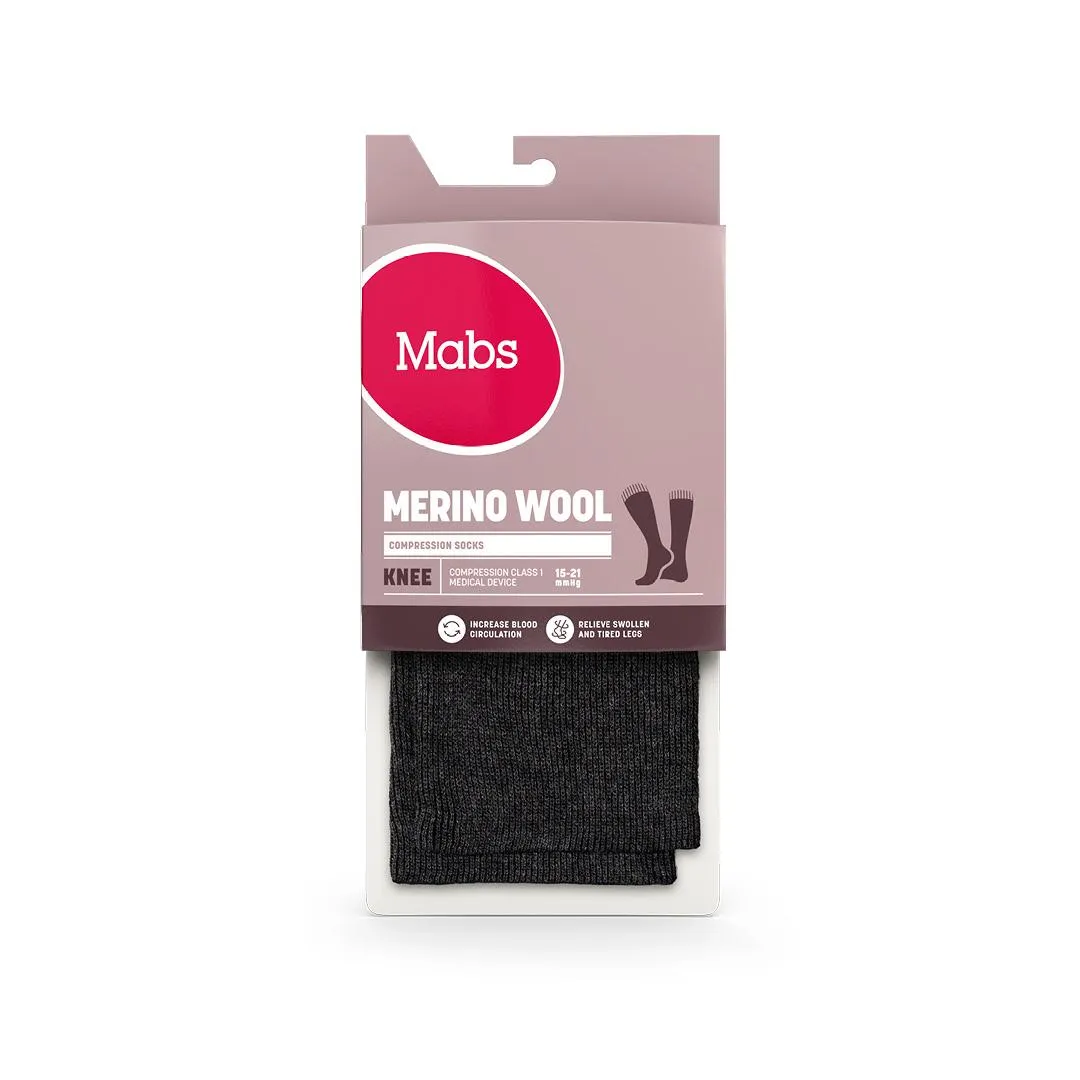 Mabs Kompresjonssokk i ull, Sort