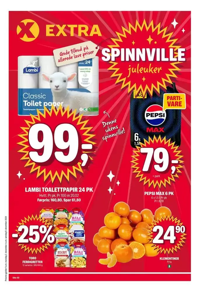 Spar nå med våre tilbud fra 2. desember til 8. desember 2024 - kundeavisside 1
