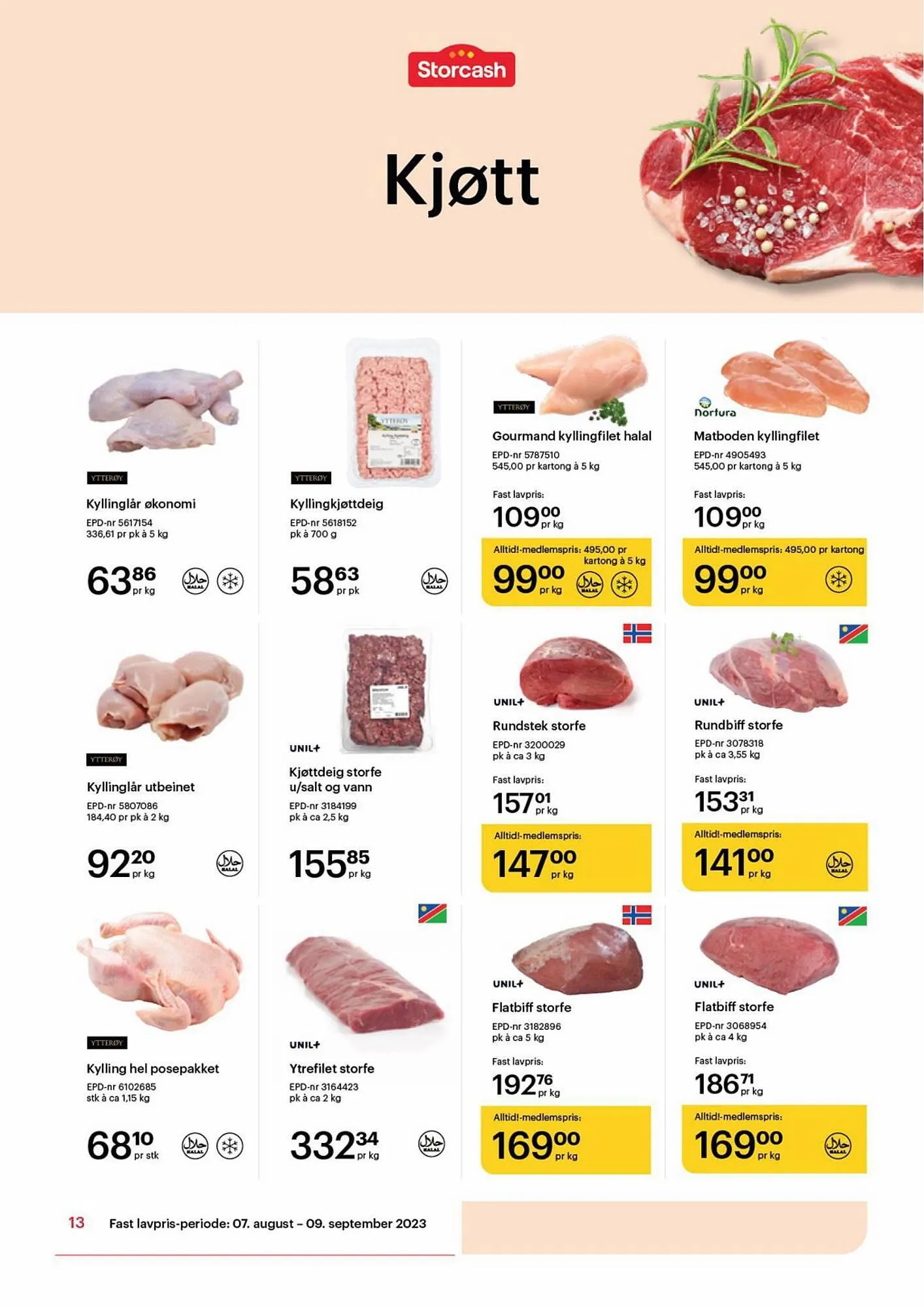 Storcash Kundeavis fra 7. august til 9. september 2023 - kundeavisside 13