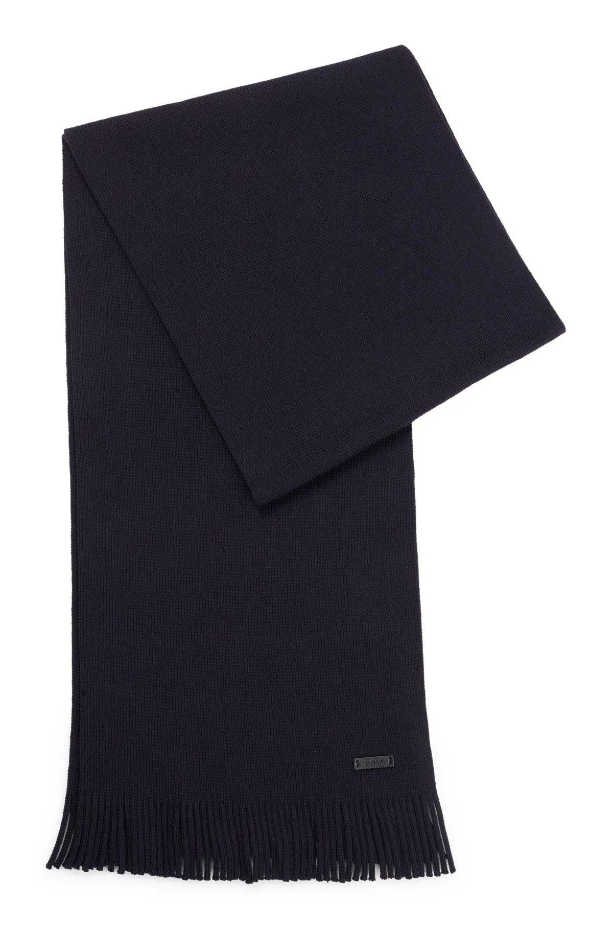 Raschel-knit scarf in responsible virgin wool