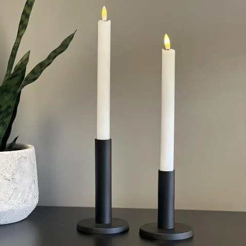 Lun kronelys LED Hvit 2 pk.