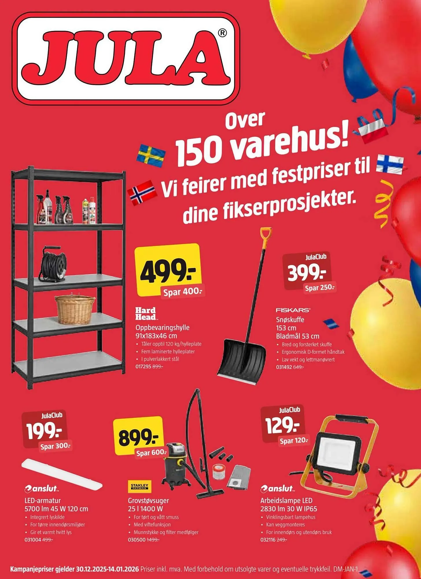 Jula kundeavis fra 30. desember til 15. januar 2026 - kundeavisside 1