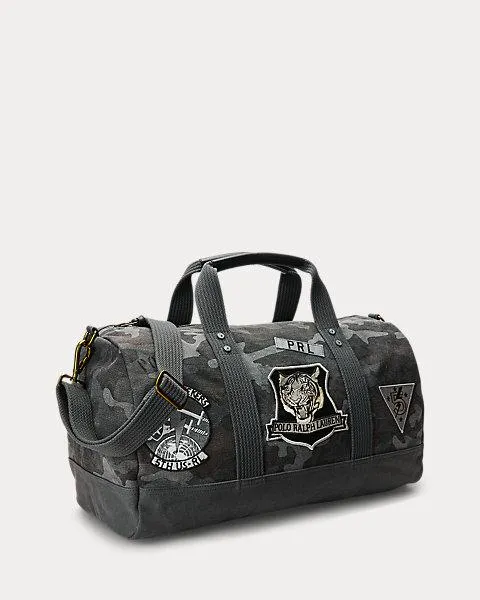 Tiger-Patch Camo Canvas Duffel