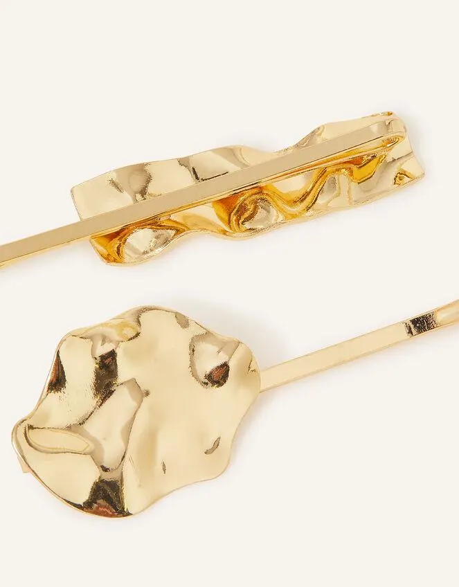 Molten Metal Hair Slides Set of Two