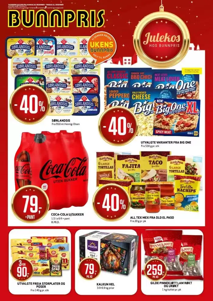 Aktuelle tilbud og kampanjer fra 30. desember til 13. januar 2025 - kundeavisside 1