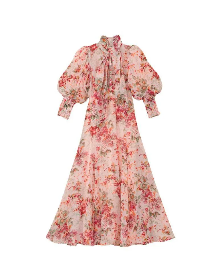 Organza Midi Dress – Rosa