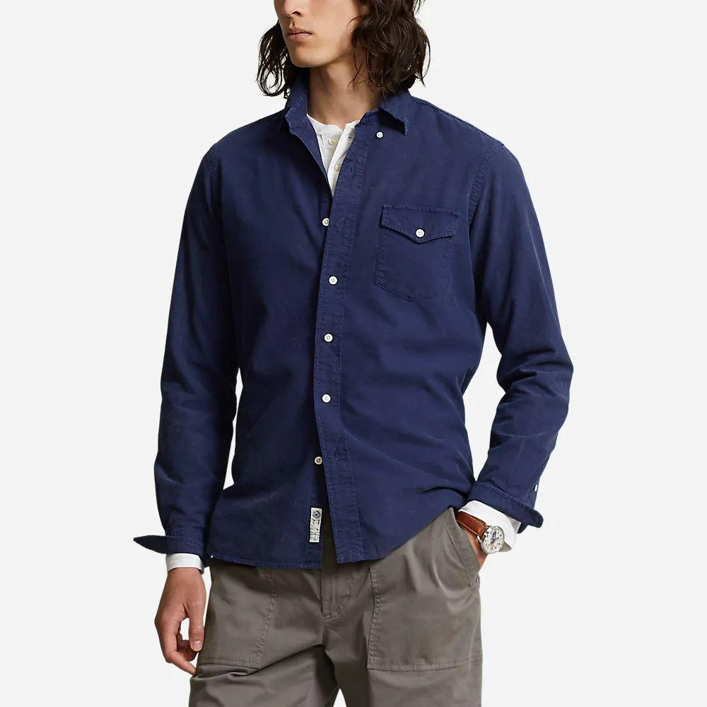 Classic Fit Long Sleeve Sport Shirt - Newport Navy
