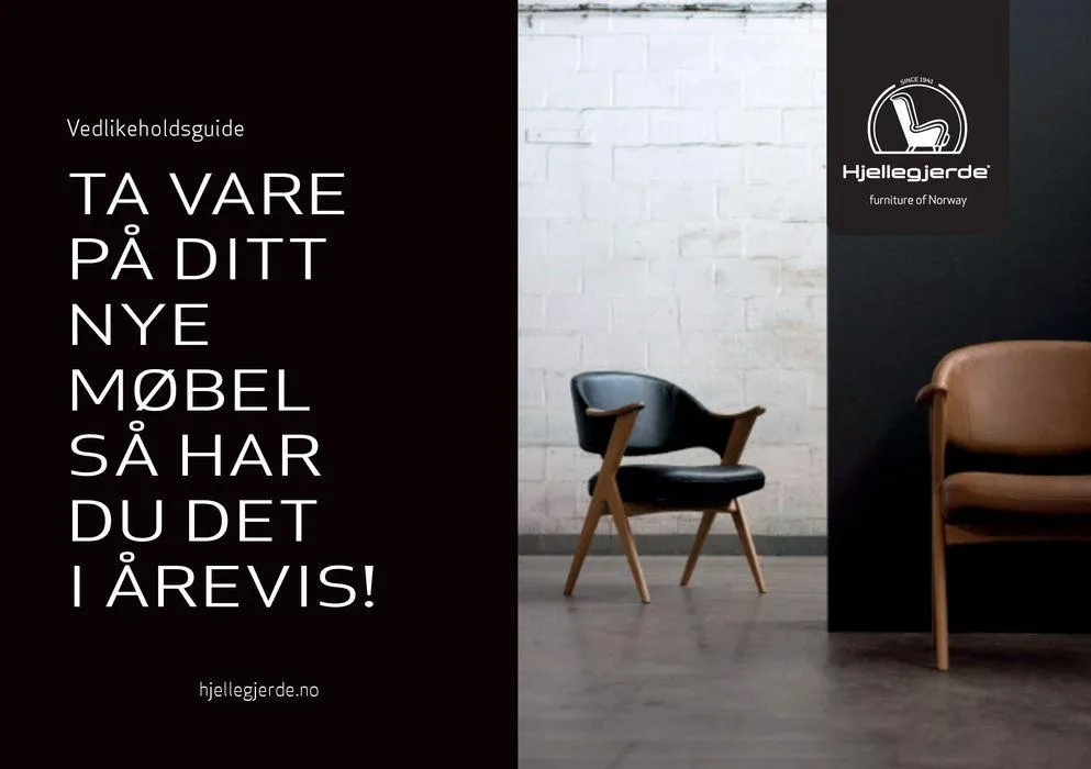 Fagmøbler Hjellegjerde vedlikeholdsbrosjyre - 1