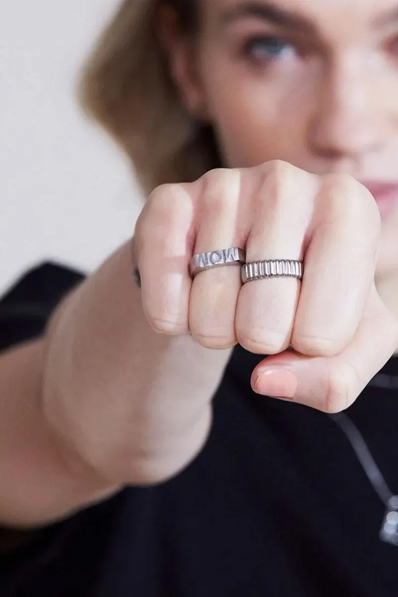 Signet Ring Mom Steel