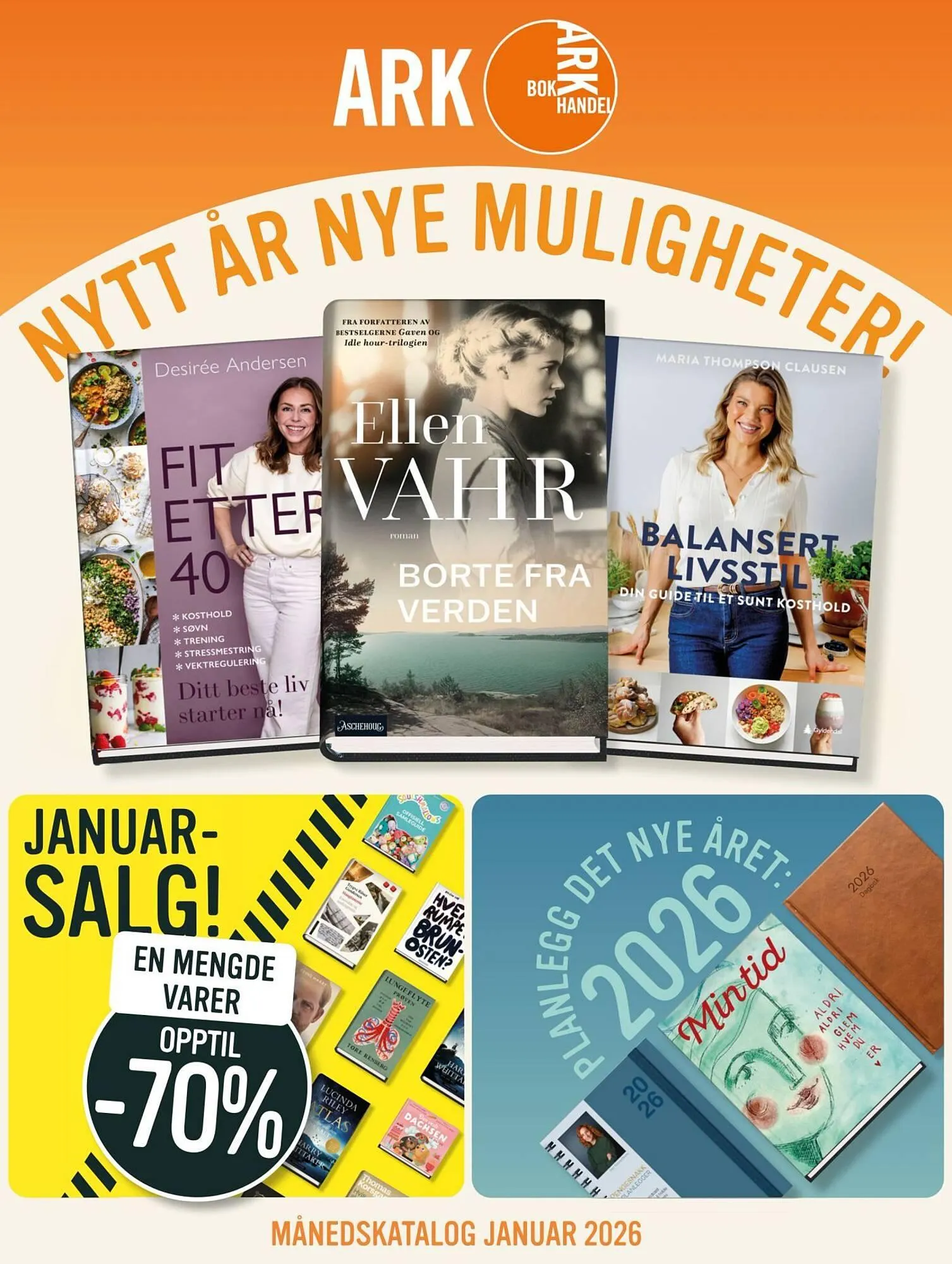 Ark Bokhandel kundeavis fra 4. januar til 1. februar 2026 - kundeavisside 1