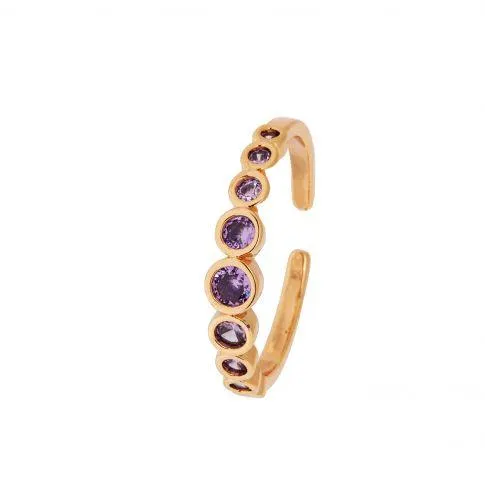 Henny ring gold Amethyst