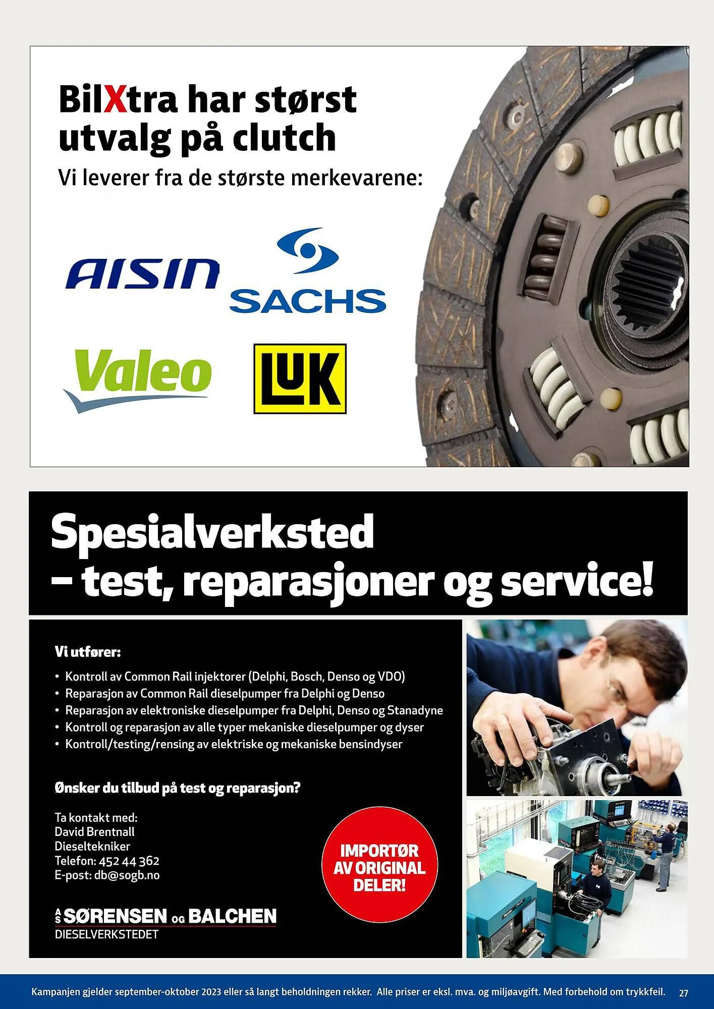 Bilxtra Kundeavis fra 2. september til 31. oktober 2023 - kundeavisside 27