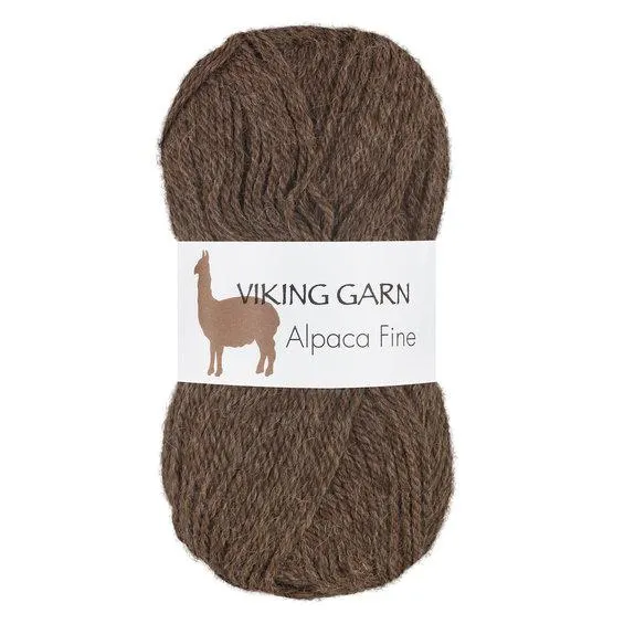 Viking Garn Alpaca Fine 50 g brun 608
