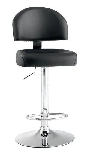 Barstol VEJERS svart imitert skinn/krom