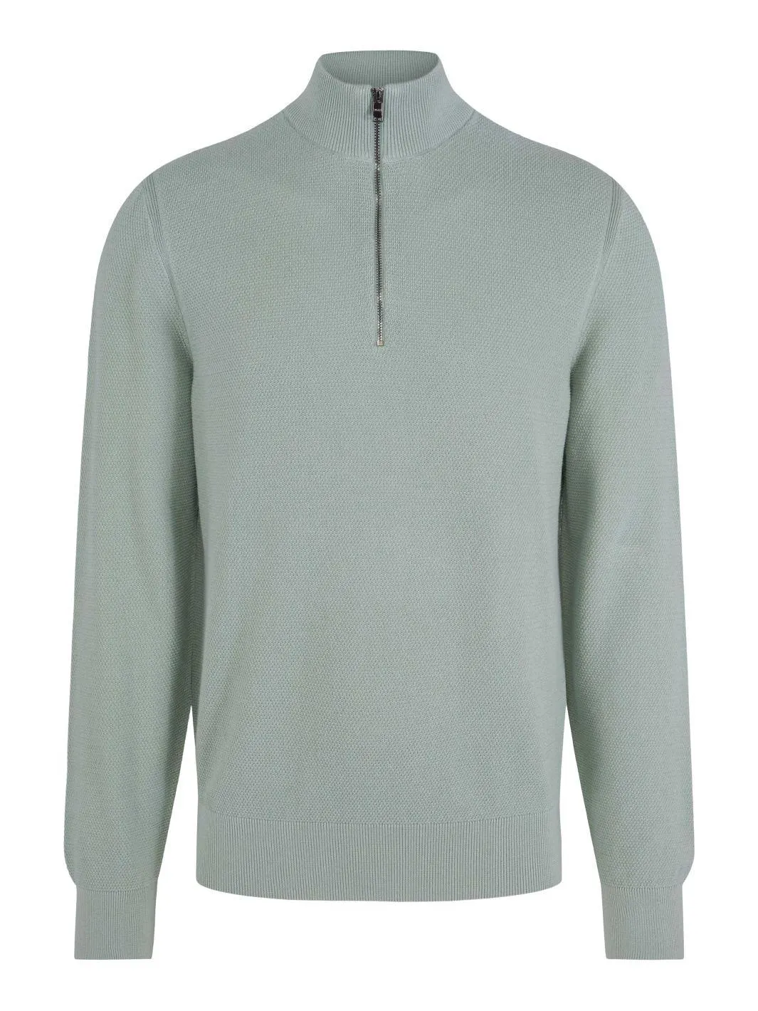 EBRANDO ZIP-NECK SWEATER Grønn