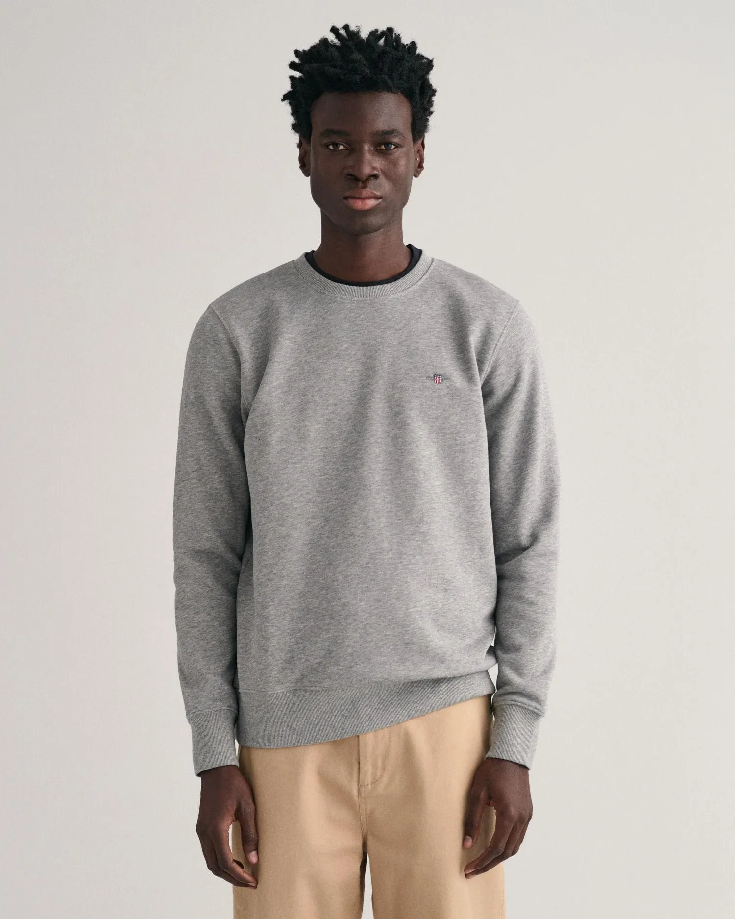 Skjold sweatshirt med rund hals