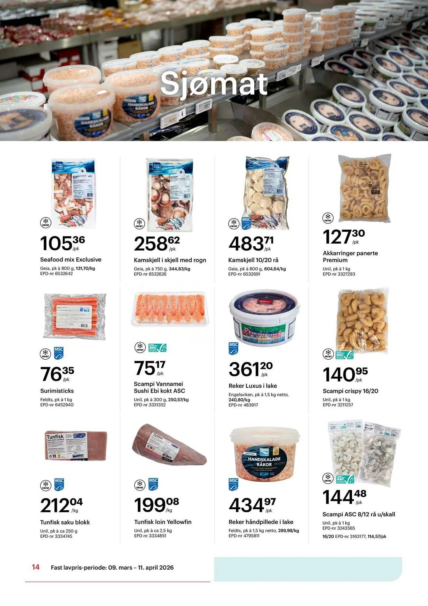 Storcash kundeavis fra 9. mars til 11. april 2026 - kundeavisside 14