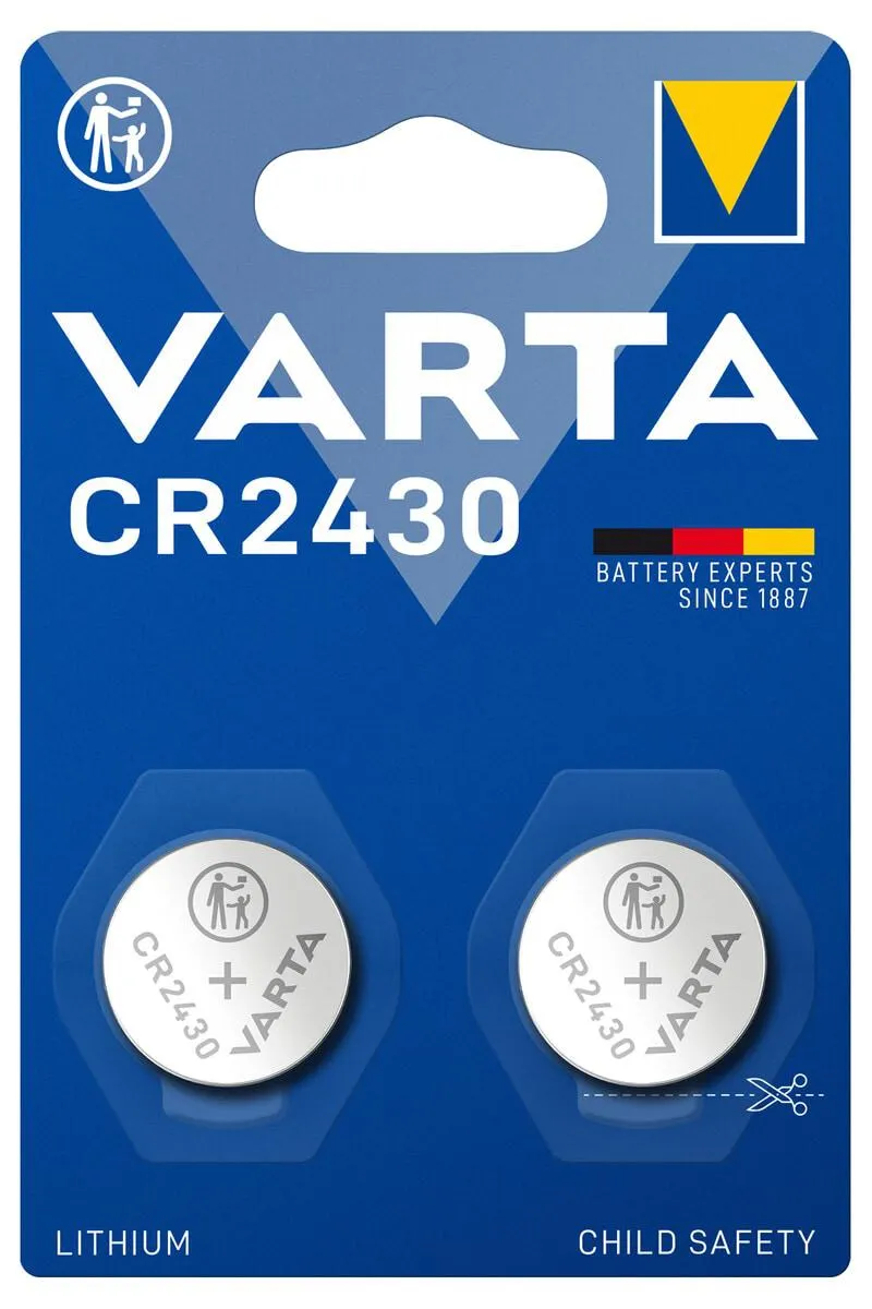 Varta CR2430 litiumbatteri 3 V, 2-pakning