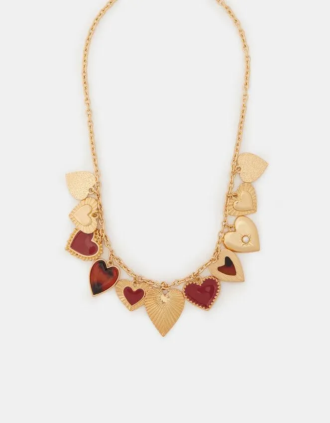 Statement Heart Charm Necklace