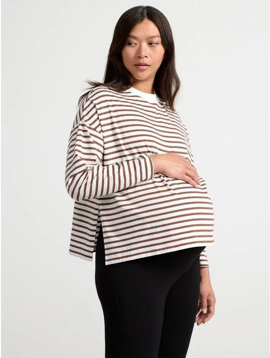 MOM langermet overdel med striper