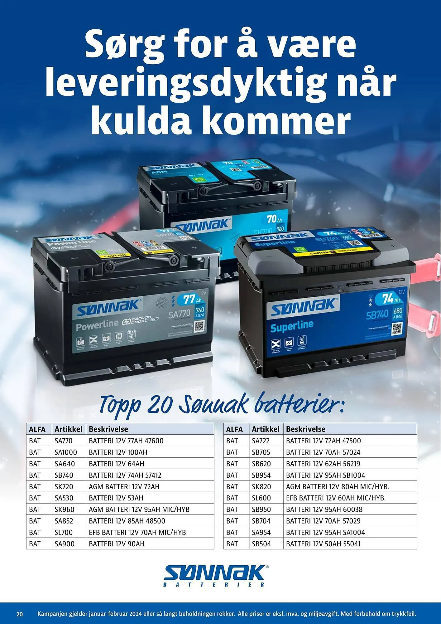 Bilxtra Kundeavis fra 9. januar til 29. februar 2024 - kundeavisside 20