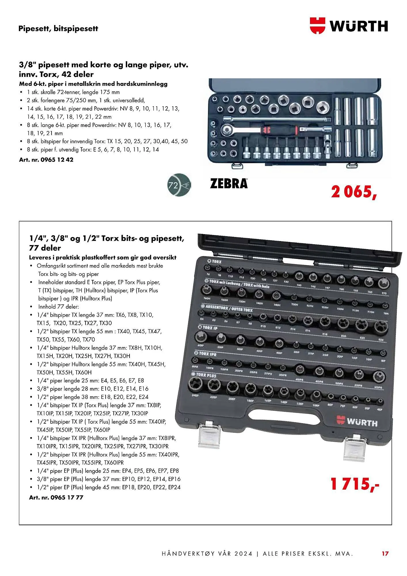 Würth Kundeavis fra 5. februar til 2. juni 2024 - kundeavisside 17