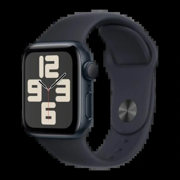 Apple Watch SE GPS 40 mm, Midnatt aluminium urkasse med, Midnatt Sport Band - S/M
