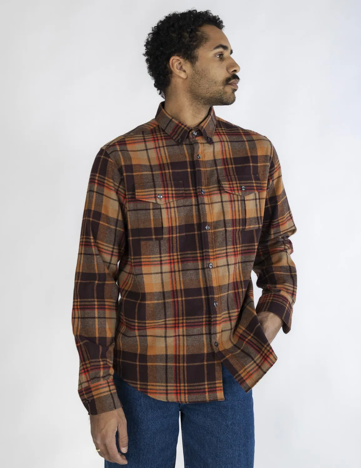 Straight Fit BD Plaid twill Red Moon